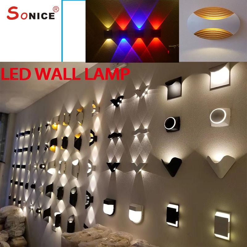 Waterproof Die Casting Aluminium High Luminous Household Hotel Corridor Garden RGB Funnel Shape Brass up Down Wall Light