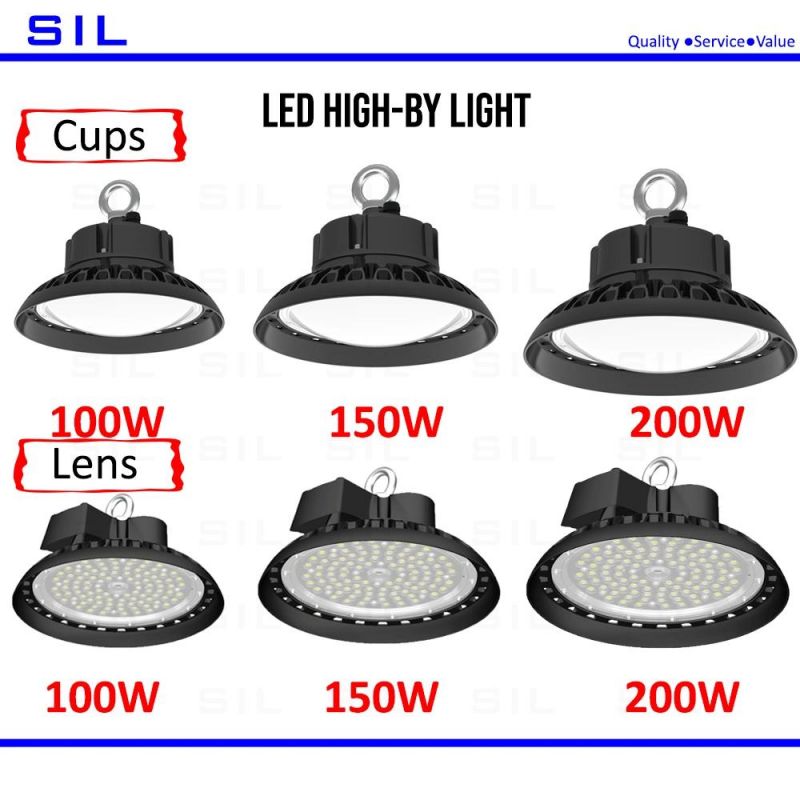 High Bay UFO Lamp 150W LED Warehouse Factory Industrial Light Fixture Aluminum Housing MD Explosion Proof LED High Bay Fixture