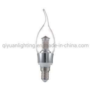 IP20 LED Candle Bulb with E27 and E14 Holder for Chandelier