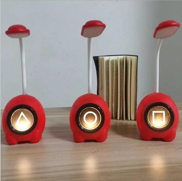 Cute Children Gift Red Color LED Desk Lamp Rechargeable