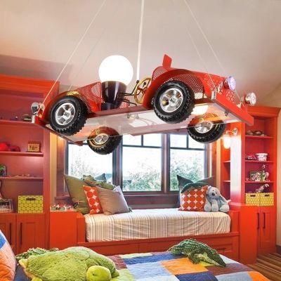 2022 New Red Car Modern Ceiling Lamp Room Bedroom Nursery LED Lights for Children