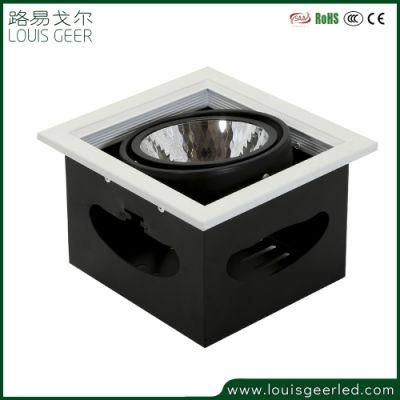 Square Art Gallery Museum Indoor 12W Single Head Downlight LED Grille Light