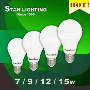 Aluminum Plastic Body 6500k A60 9W LED Bulb