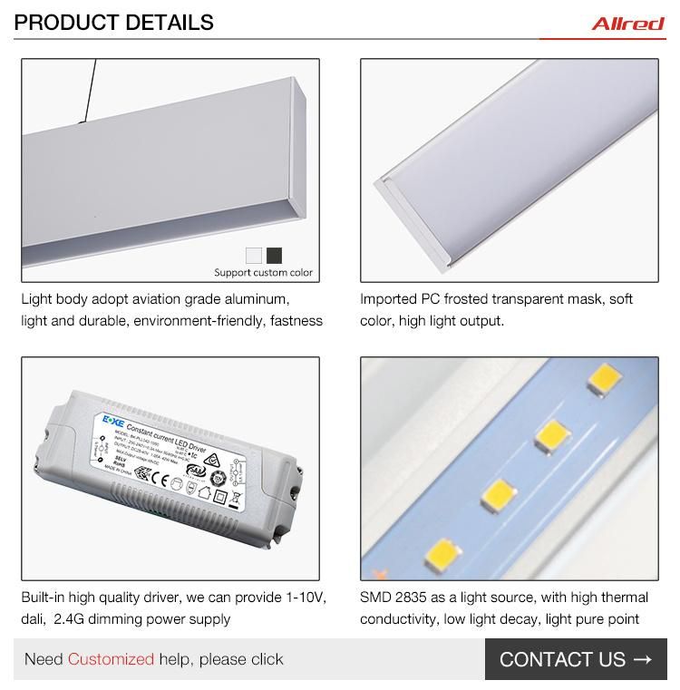 Aluminum 20W 40W LED Linear Light LED Linear Ceiling Light