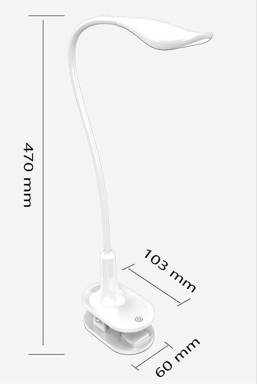 Long Service Life ABS Table Lamps with Clamp with USB Charging Port