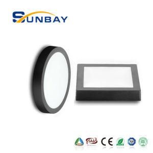 Hot Sale 6W 12W 18W 24W Black Isolated Round Square Surface Mounted LED Panel Light