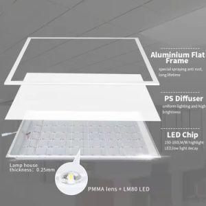 2021 New Design Recessed Ultra Slim Backlit Panel Light 40W SMD2835 LED Panel Light for Office Ceiling Light