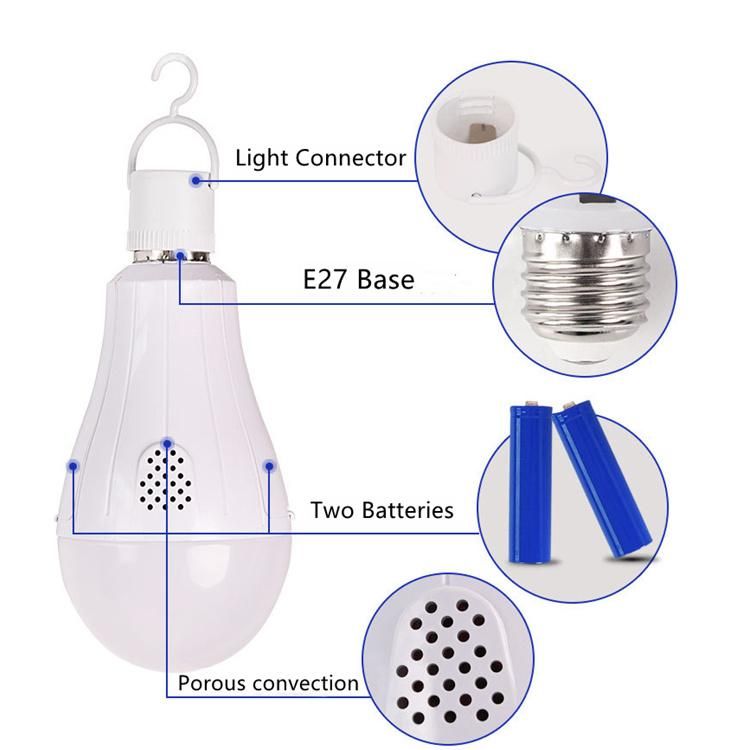 Energy Saving E27 B22 9W 9 Watt 15W 18W 20W Emergency LED Rechargeable Bulb with Battery