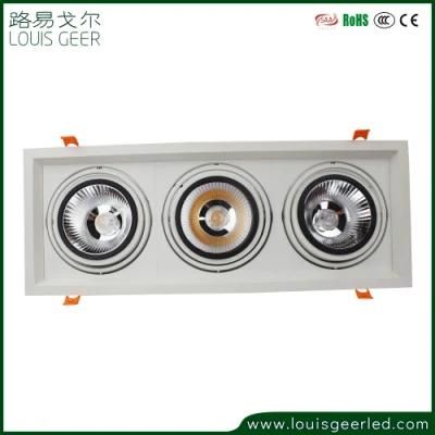 High Quality AC85-265V 36W COB LED Recessed Grille Light with Ce RoHS Approved