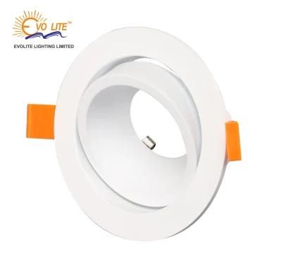 Aluminum White Recessed LED Downlight Trim Housing IP20 GU10/MR16