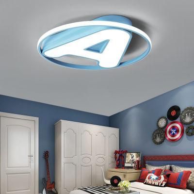 45W Modern Iron a Letter Surface Mounted Room Decor Kids Ceiling Lights for Bedroom