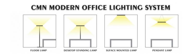 Factory Directly! ! Modern Round Shape Large Size Desktop Standing Lamp Big Desk Light with Direct& Indirect Illumination