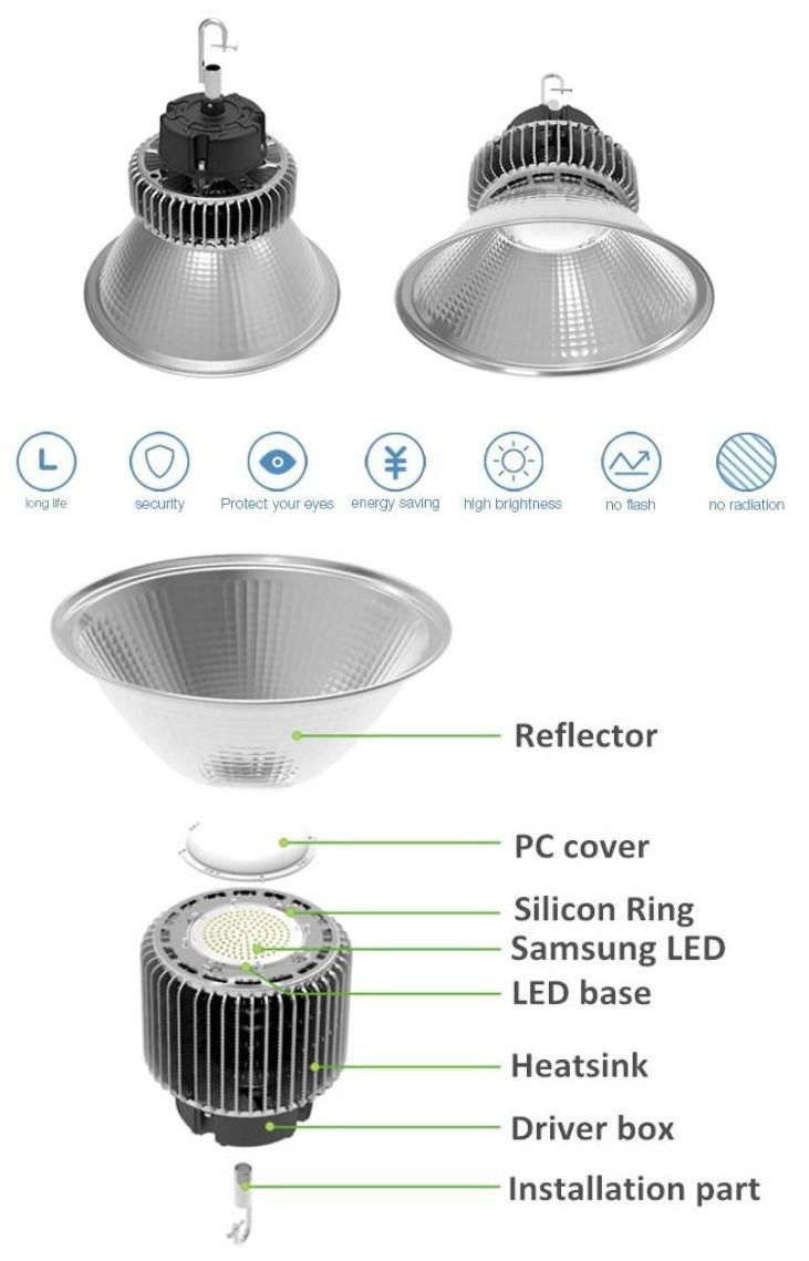 100W LED High Bay Light with Meanwell Driver Samsung LED