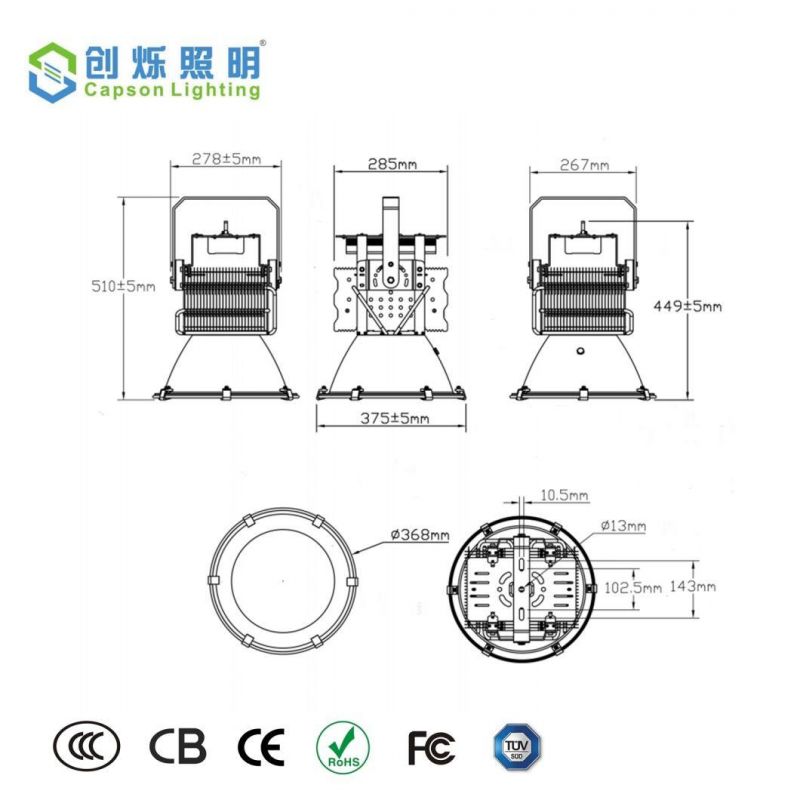 LED High Bay Light Soccer Field Lighting 200W Best Price LED Sport Stadium Court Lighting 3years Warranty