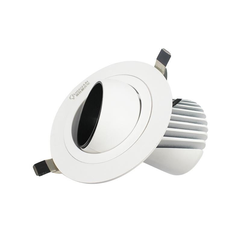 Bright Aluminum COB LED Downlight IP20 IP44 Recessed LED Spotlight Dimmaber Downlight LED 9W Waterproof Adjustable