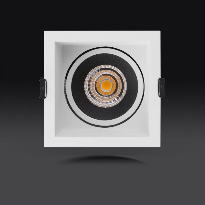 Square Gimbal Downlight COB 10W Interior Deep Recessed Waterproof IP65 5-Year Warranty Small LED Down Light