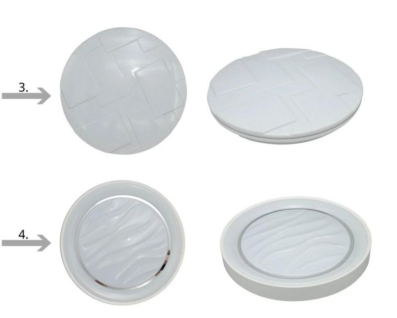 CE RoHS Certificated Round Type Wave Cover Ceiling Lights, SMD2835 18W 24W