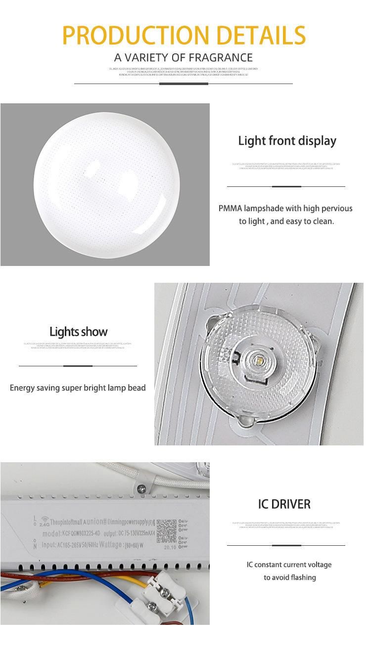 Smart Wifimount Control Vintage Shadeled Ceiling Lamp Battery Rechargeable Ceiling Light