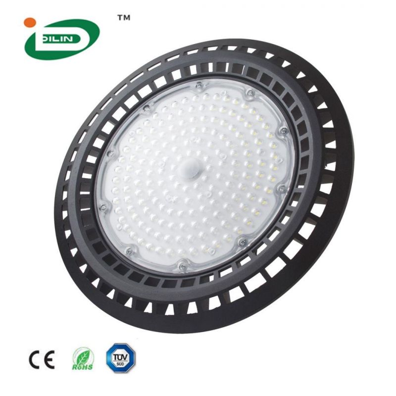 Industrial 200W LED Lighting Ceiling Suspended UFO High Bay Light for Warehouse Stadium Lighting IP20 IP65 Option