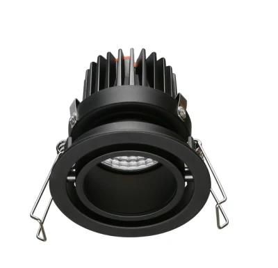 Ra9 Black Simple Design LED Light Mounting Ring Plus LED Downlight Module
