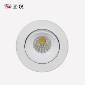 Dim to Warm Dimmable 7W Adjustable COB LED Downlight for Norway Market