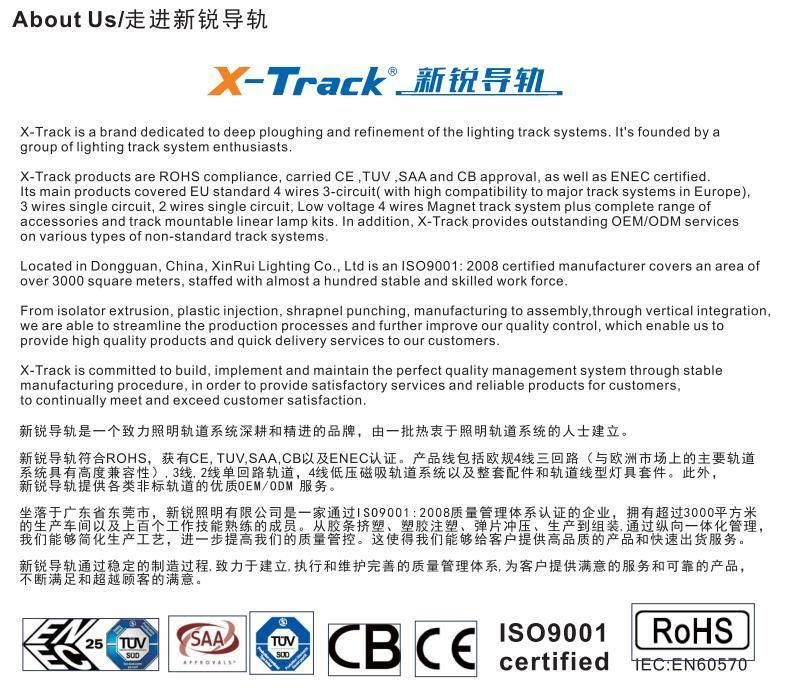 X-Track Single Circuit White L Connector for 3wires Accessories (left)