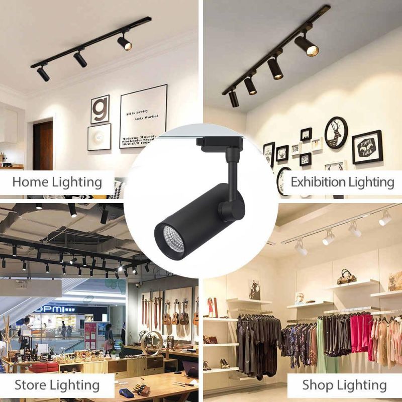 2020 Hot Sales Aluminum IP20 LED Track Lights Fixture GU10 Spot Light Housing 3 Phase Interior Light