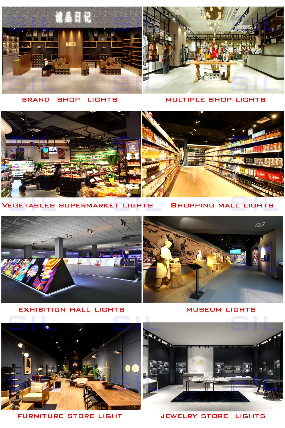 Commercial Clothing Stores Gallery Spotlight Magnetic Rail Installation 10watt LED Track Light