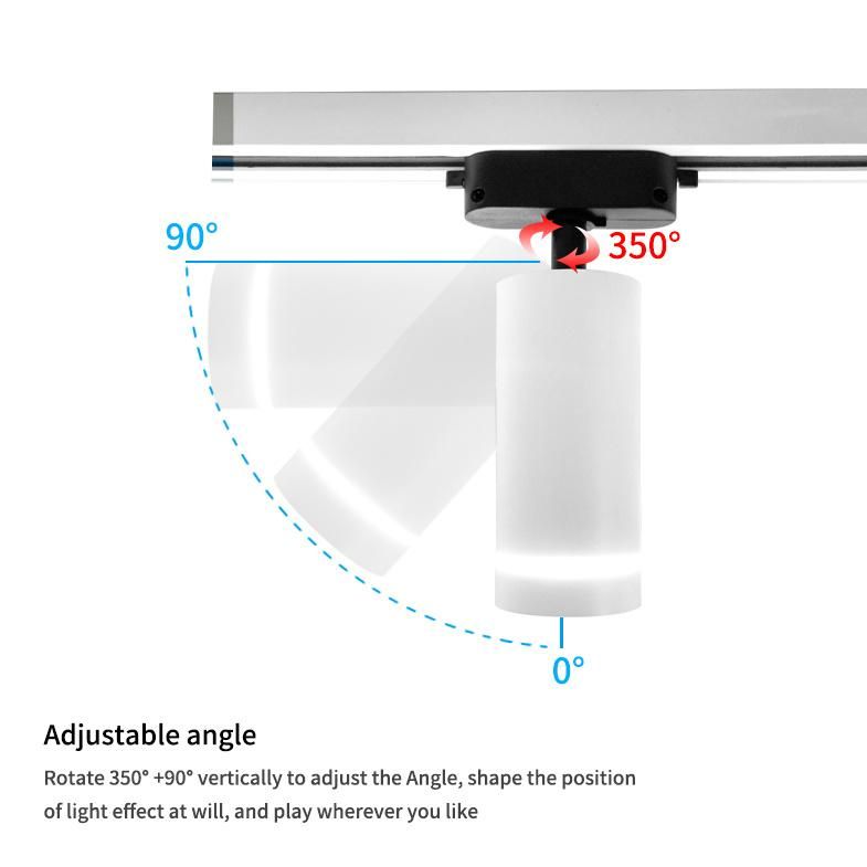 GU10 Aluminum Fixtures 2/3/4 Wires Adapter Track Light for Residential/Shop/Supermarket