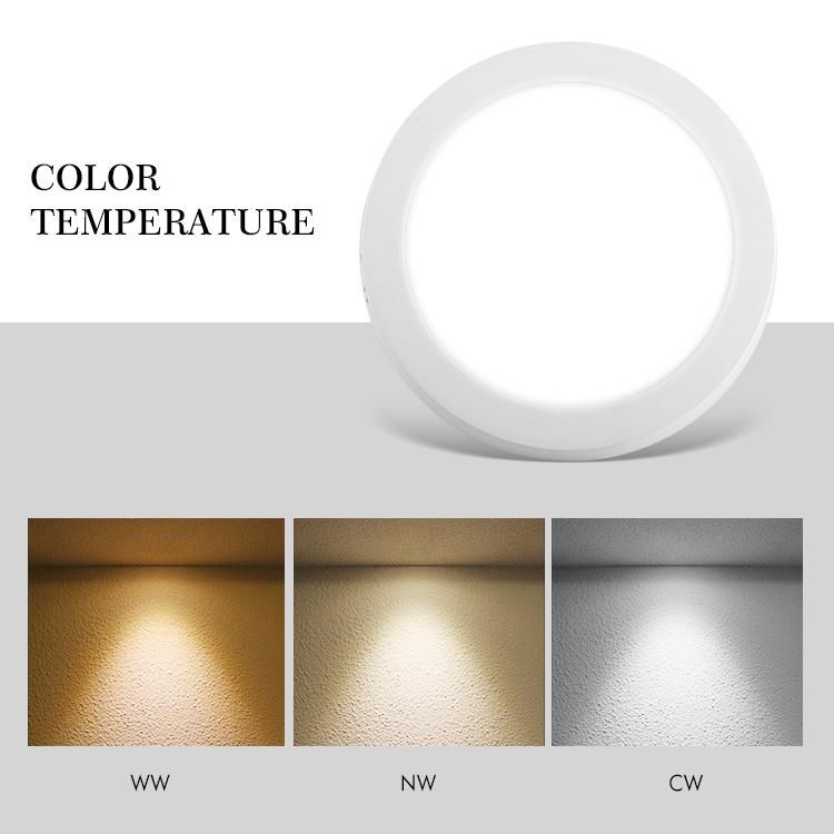 3000K 4000K 6500K 3W 18W Home Use Dimmable 3 Colors LED Panel Lights