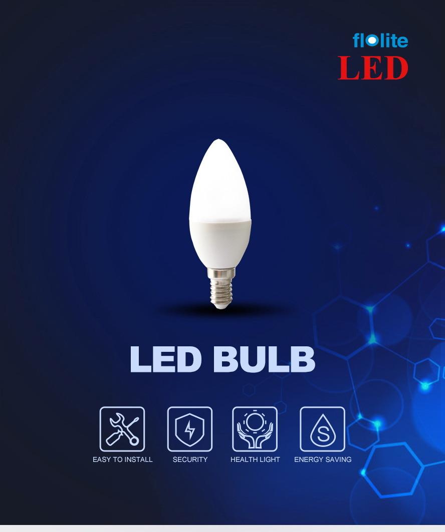 Dimmable LED Candle C37-Sbl