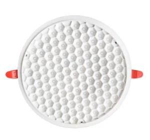 Aluminum Housing 12W IP20 Honeycomb Frameless Round Shape LED Panel Light for Indoor