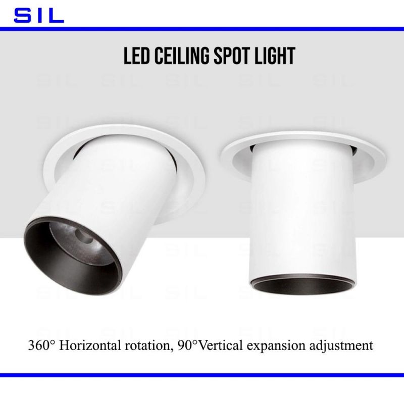 Top Quality COB Downlight Adjustable 2*25W/50W LED Recessed Downlight Embedded Ceiling LED Downlight LED Spotlight
