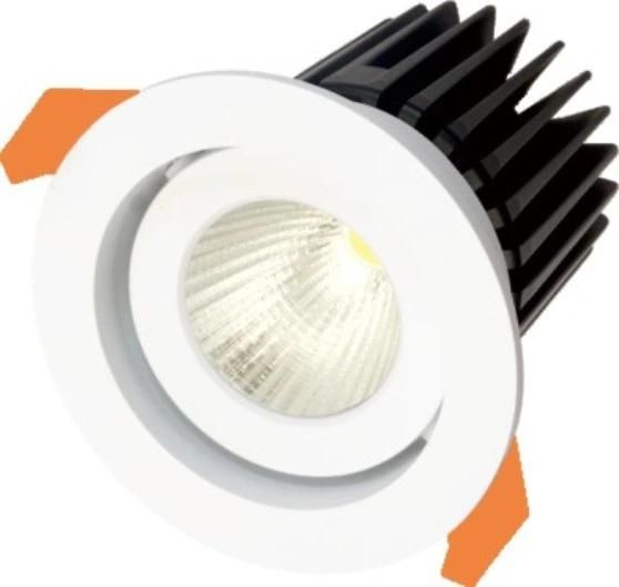 White Color Recessed Round Adjustable GU10 MR16 LED Downlight Fixture