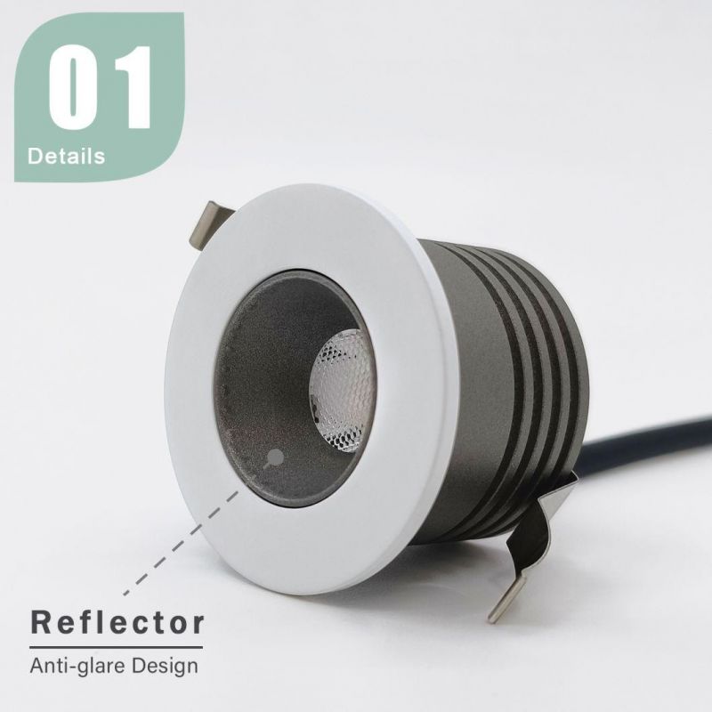 LED COB Hotel Used Small Spotlight 1W 3W Spot Light Mini Ceiling Lighting Downlight