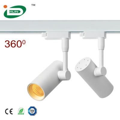 CREE 350 Degree Adjustable LED Track 12W 20W 30W COB Rail Track Light Lamp with Lifud Power