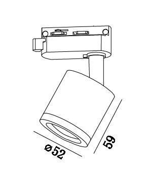 2020 New Development Modern 8W Small LED Ceiling Lamp 2/3/4 Wire Track Lights for Apartment Lighting