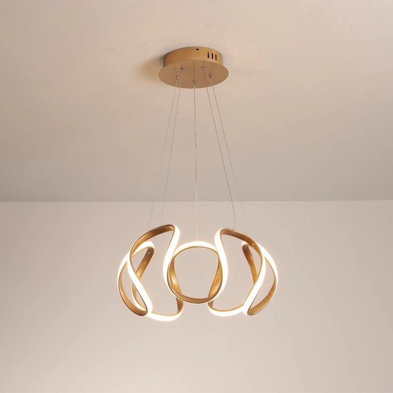 Hot Selling LED Acrylic Flower Shape Design Simple Style Pendant Light Bedroom Acrylic Ceiling Light 2.4G Dimming