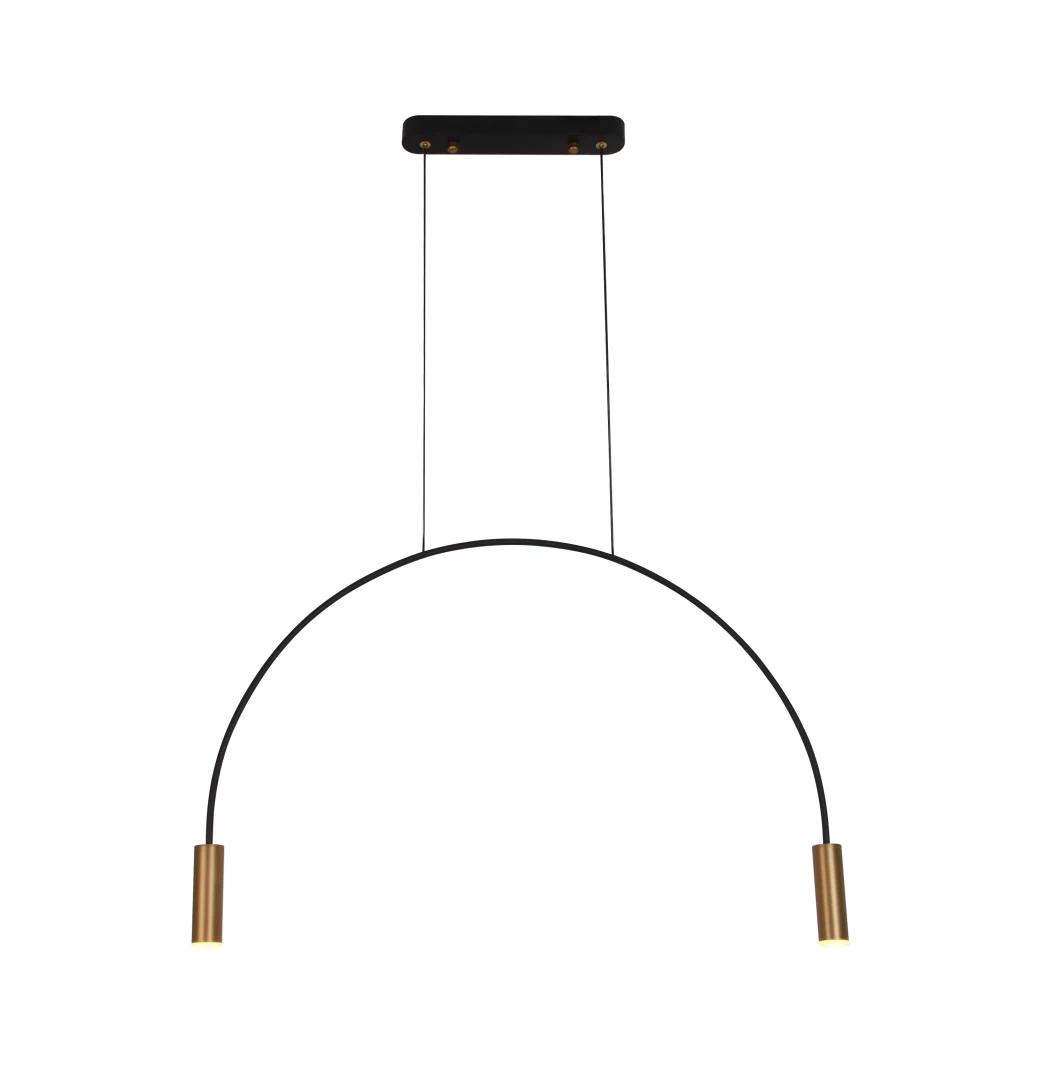 Masivel Black Stylish Simple Chandelier Light for Hall Hotel Living Room