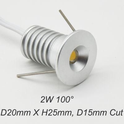 2W 12V-24V D15mm 80ra Cabinet Mini LED Spotlight