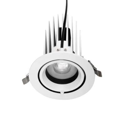 European Standard Recessed COB 3inch 7W Adjustable Gimbal Trim LED Downlight