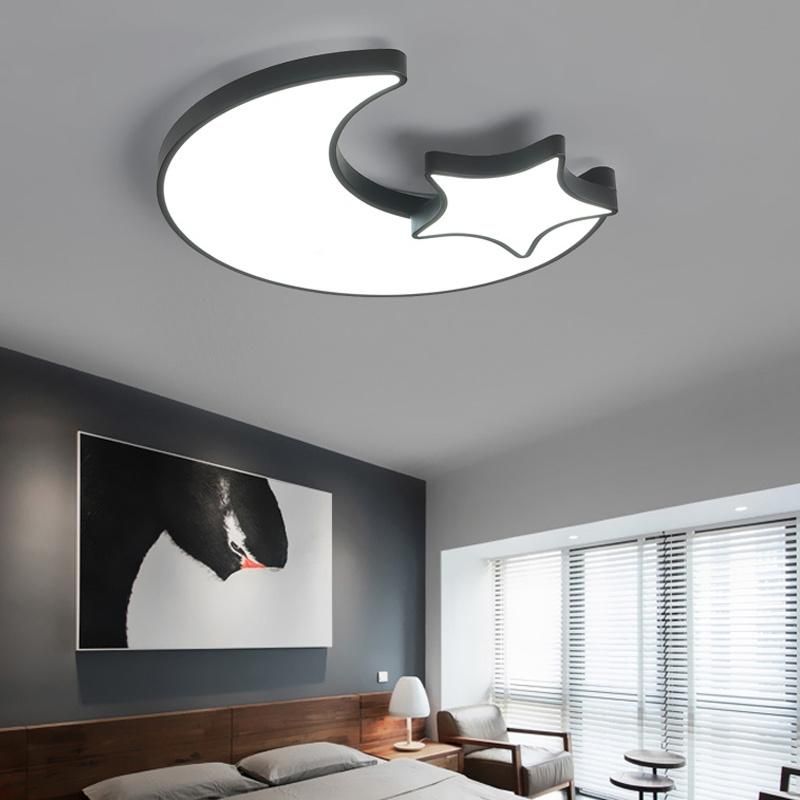 Fancy Design Star and Moon Warm Light Decorative LED Kids Room Ceiling Lamp for Child Room