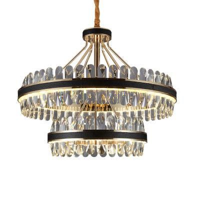 Dafangzhou 252W Light China Black Drum Chandelier Suppliers Modern Lamp 2years Warranty Period LED Chandelier Applied in Hotel