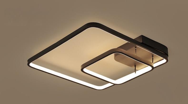 Living Room Square Aluminium Decorative LED Ceiling Lamp Light with PVC Shade, Very Popular & Fashion for Bedroom