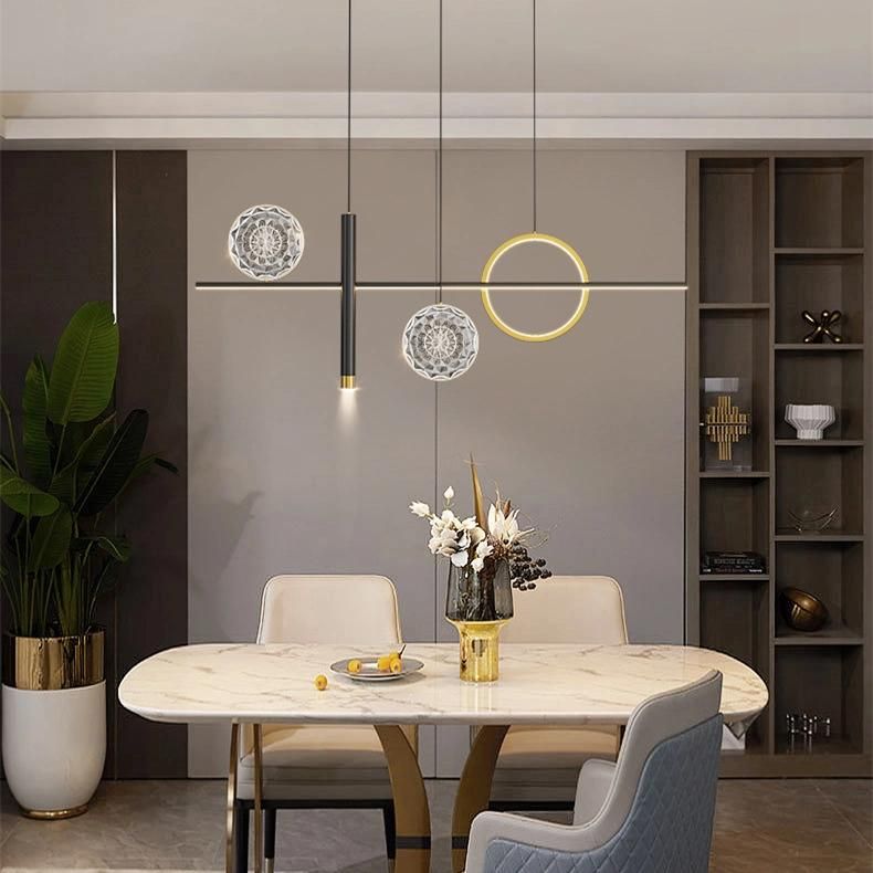 2022 Black Night Star Fashion LED Pendant Hanging Dining Room Light