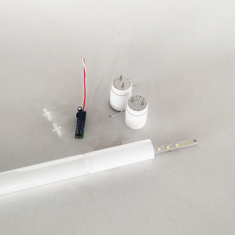 Double Driver 40W LED Tube 4000lm 100lm/W 85-265V Milky Glass with CE RoHS Warranty 3 Years