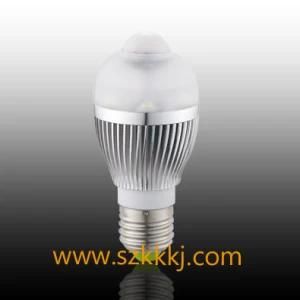 6W E27 White LED PIR Infrared Sensor Lamp/Light Buble