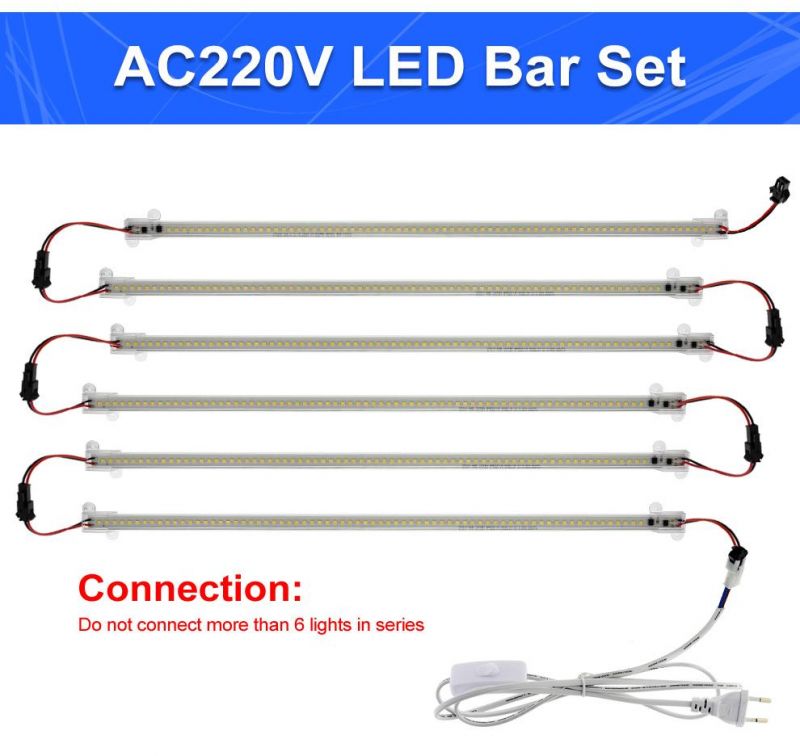 LED Tube Light AC220V 50cm 72LEDs High Brightness Night Bar 2835 Strip Energy Saving Lamp for Home Kitchen Cabinet Wall Decor