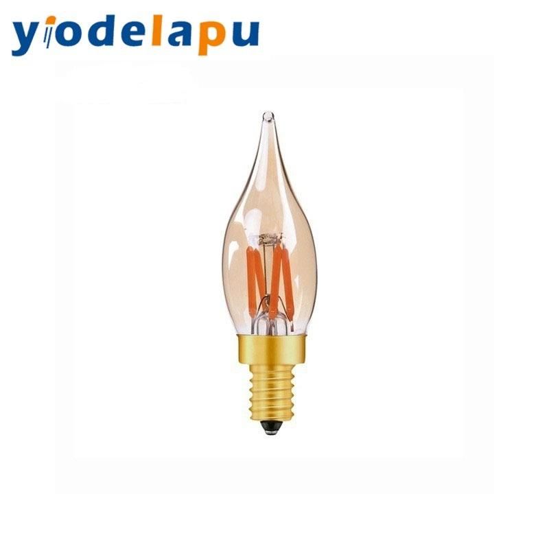 2200K Gold Tint C22t Candle LED Lamp