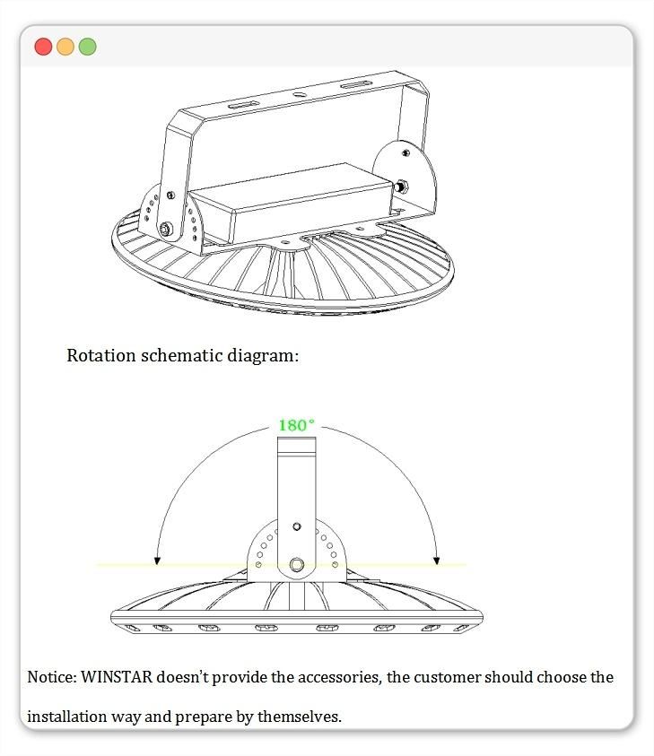 Warehouse Industrial 150W Light UFO LED High Bay UFO Highbay Light Litch